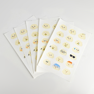Autocollant en vinyle personnalisé pour logo d'entreprise, autocollant auto-adhésif imperméable, motifs d'émoticônes de dessins animés mignons, feuille d'autocollants découpés à la forme - Product Image 1