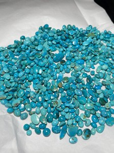 Lot de cabochons en turquoise d'Arizona véritable, formes variées, pierres précieuses en vrac pour la fabrication de bijoux, prix en gros - Product Image 4
