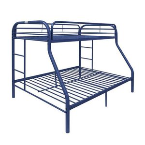 Space-Saving Furniture Twin-Over-Full <strong>Futon</strong> <strong>Bunk</strong> <strong>Bed</strong> With Metal Frame and Ladder, Black - Product Image 4