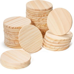 Sous-verres et dessous de verre à boisson en bois massif naturel non fini, robustes, gravés sur mesure avec logo, pour un décor de luxe aux États-Unis - Product Image 2