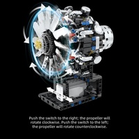 Juguete de Ensamblaje Mecánico con Bloques de Construcción de Motor Turbofan Eléctrico V8, Gran Venta
