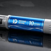 Étiquette autocollante pour stylo d'injection de peptides 3 ml, autocollant de sécurité holographique personnalisé, vente en gros