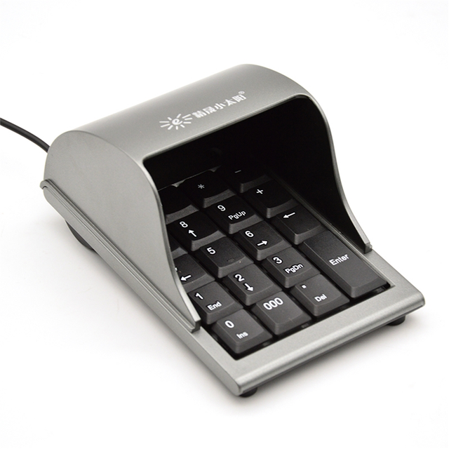 New Custom 19-Key USB Numeric Keypad with Peeping Proof Design Mini Size 12-Month Warranty for Password Protection on Tablets