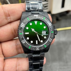 Montre de plongée automatique pour <span class=keywords><strong>homme</strong></span> de la collection de luxe, cadran noir-vert dégradé, boîtier en fibre de carbone, montre cadeau idéale - Product Image 3