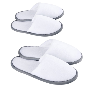 Chaussons d'hôtel de luxe 100 % coton jetables antidérapants et nourrissants, portables pour le voyage, modèle chinois JDCQ-001, vente en gros à prix abordable - Product Image 1