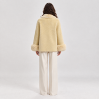 Manteau en cachemire tissé respirant pour femme, grande taille, élégant, en laine, collection Hiver 2026