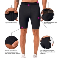 Leggings de compression pour hommes, séchage rapide, pour le basketball, la course à pied, longueur genou, coupe ajustée, pantalon de sport pour la gym avec poche
