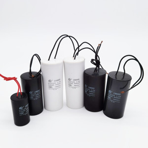 คาปาซิเตอร์มอเตอร์ <span class=keywords><strong>CBB60</strong></span> <span class=keywords><strong>10UF</strong></span> 400VAC/450VAC พร้อมสายเคเบิล - Product Image 1