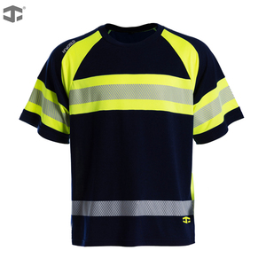 Ensemble de travail d'été JIADE <span class=keywords><strong>pour</strong></span> hommes : T-shirt réfléchissant haute visibilité et pantalon ventilé, éco-responsable, rafraîchissant et anti-humidité - Product Image 4
