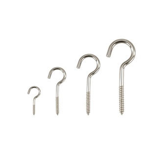 <span class=keywords><strong>Vis</strong></span> autotaraudeuses en acier inoxydable 304 de type œil de mouton, crochets pour <span class=keywords><strong>vis</strong></span> à bois, boulons à anneau, filetages fins, unités impériales - Product Image 3