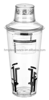Tasse à secouer en plastique transparent de haute qualité avec échelle bulle thé glace Shaker tasse barre mesure secouant tasse grande capacité Shaker