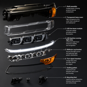 ชุดไฟหน้าเลเซอร์เลนส์ LED 6000K 12V 60W สำหรับ Lexus RX ปี 2009-2011 พร้อมไฟ DRL และไฟเลี้ยวแบบ Sequential - Product Image 6