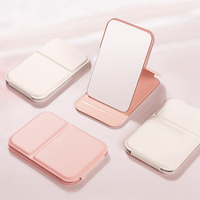 Mini miroir de maquillage pliable portable, miroir de poche compact pour femmes et filles, miroir cosmétique de voyage, miroir de vanité pour sac à main, dortoir