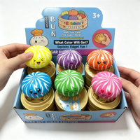 Boîte Mystère Kawaii Squishy Rainbow Bun Toy Steamer Box Bulk With Expression Squeeze Stress Relief Sensory Fidget Novelty Retail