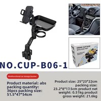 Nouveau porte-gobelet multifonctionnel en ABS pour voiture avec design pliable anti-vibration, tapis amovible et plateau rotatif pour téléphone, idéal pour une utilisation sur le bureau