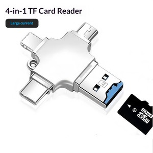 Type-C 4-in-1 <span class=keywords><strong>Micro</strong></span> USB OTG อะแดปเตอร์แปลง USB3.0โทรศัพท์มือถือแท็บเล็ตแล็ปท็อปเครื่องอ่านการ์ด TF สำหรับ Android IOS - Product Image 1
