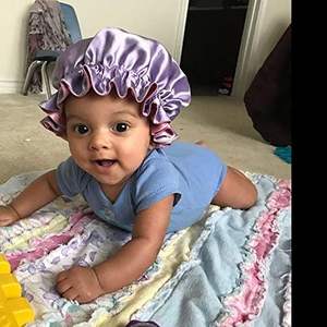 Gorros Ajustables de Satén Suave para Bebés de 0 a 6 Meses, Gorros de Noche para Niños Pequeños, Unisex, para las Cuatro Estaciones - Product Image 3