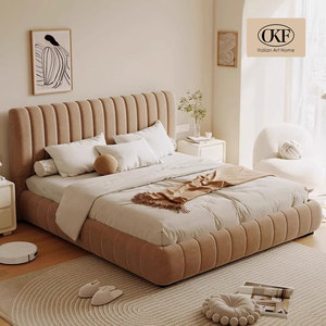 Juego de Cama King-Size OKF Luxury <span class=keywords><strong>2026</strong></span> con Marco Rosa Moderno y Suave, Diseño Minimalista y Espacio de Almacenamiento para Dormitorio, Camas Económicas - Product Image 1
