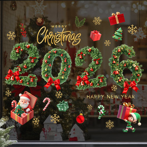 Adesivo <span class=keywords><strong>per</strong></span> finestra con ago di pino di Natale 2026 adesivo statico in PVC verde <span class=keywords><strong>per</strong></span> <span class=keywords><strong>porte</strong></span> di vetro <span class=keywords><strong>per</strong></span> interni esterni con stampa UV - Product Image 5