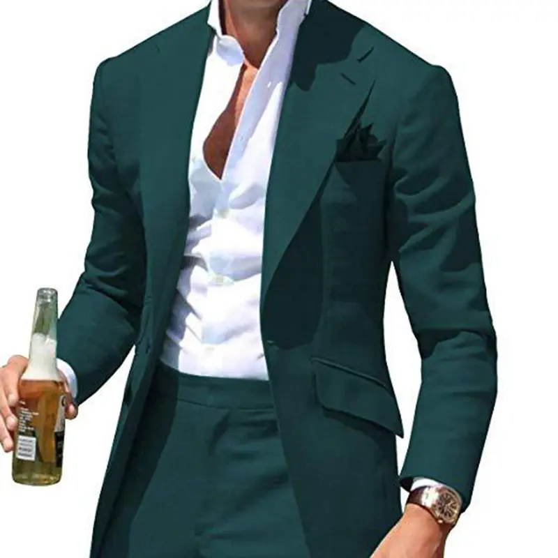 2 Pieces Classic Men Suits 2023 Slim Fit Business Suits Men Summer Clothing (Jacket + Pants)