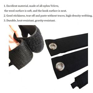 Sangles organisatrices de câbles en nylon colorées personnalisées, auto-adhésives double face, à crochets et boucles noires pour rangement de cordons Velcro, sac OPP - Product Image 4