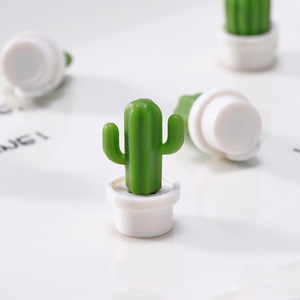 6 cái xương rồng tủ lạnh nam châm tủ lạnh nhãn dán từ tính 3D cây mọng nước dễ thương bảng tin nhắc nhở trang trí nhà bếp - Product Image 4