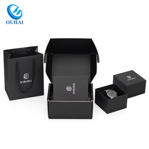 Caja deslizante de embalaje de reloj de lujo personalizada Oem o Odm caja de cajón de embalaje de regalo rígido de cartón con almohada - Product Image 4
