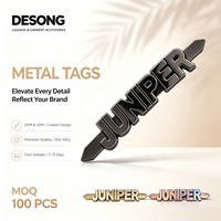 Emblème en alliage de zinc durable, plaque de logo 3D personnalisée, étiquette métallique électro-plaquée pour vêtements, bagages, meubles