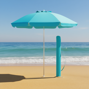 Sombrilla de playa Db de 6.5 pies con varilla de aluminio y poliéster, con bolsa de transporte para protección solar en la arena - Product Image 2