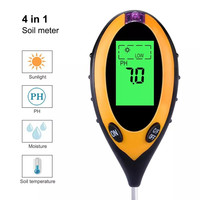 Testeur d'instruments d'arpentage numérique du sol 4 en 1 testeur de PH luminomètre détecteur de température et d'humidité
