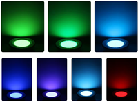 Lampes LED multicolores RGB pour piscine, 12V, étanches IP68, cordon de 50 pieds avec transformateur, niches humides de 10 pouces pour piscine