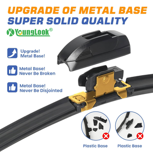 ใบปัดน้ำฝนยางธรรมชาติแบบแบนไร้โครง ขนาด 22 นิ้ว ยี่ห้อ YOUNGLOOK รุ่น YL-08 สำหรับรถยนต์ Accord Jazz Vezel แบบเงียบ ใช้ได้กับรถยนต์ทั่วไป OEM - Product Image 2