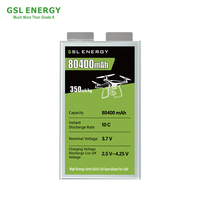 Batterie polymère au lithium semi-solide GSL ENERGY 80400mAh 3.7V, cellule de batterie en pochette 350Wh kg 10C, batterie polymère au lithium pour drone UAV