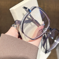 Nuevas gafas cuadradas antiluz azul de moda, montura óptica retro con lentes transparentes, gafas para ordenador, compatibles con todas las formas de cara