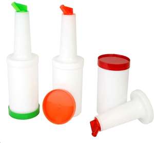 De jugo colorido verter botella de pico contenedores de plástico Bar por Cocktailor de jugo de fruta y licores Bar Pour botellas - Product Image 4