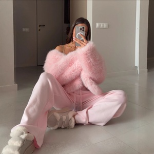 <span class=keywords><strong>Abrigo</strong></span> de Piel Sintética <span class=keywords><strong>Rosa</strong></span> para Mujer Zeyu, Invierno 2026, Cálido, Grueso, Corto, con Solapa Grande, Chaqueta Extra Grande y Esponjosa, Ropa Exterior de Lujo para Damas - Product Image 4
