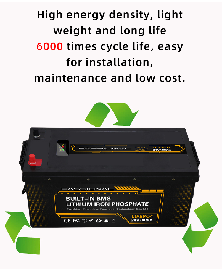 High Security Home Solar Storage System , 24v 100ah Lithium Battery For EV