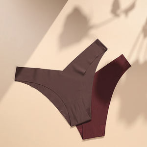 BOJIN Bragas sin rastro de tiro bajo XL para mujer <span class=keywords><strong>Tanga</strong></span> de seda de hielo <span class=keywords><strong>Tanga</strong></span> sólido en forma de <span class=keywords><strong>V</strong></span> sin costuras T-Back <span class=keywords><strong>Tanga</strong></span> cómodo y <span class=keywords><strong>tipo</strong></span> Rise - Product Image 4