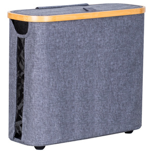 Oval <b>Storage</b> <b>Basket</b> With Lid Dustproof Tissue Paper Holder Multipurpose <b>Bathroom</b> Clothes Organizer Modern Design - Product Image 5