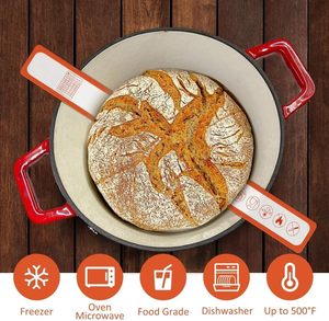 Sangle de levage en silicone personnalisée pour cocotte hollandaise, <span class=keywords><strong>Tapis</strong></span> de cuisson OEM à poignée extra longue, Lève-pain à levain en gros sous marque privée sans BPA - Product Image 3