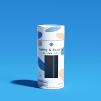 Boîte d'emballage cylindrique personnalisée biodégradable et écologique pour t-shirts, écharpes et vêtements avec fenêtre