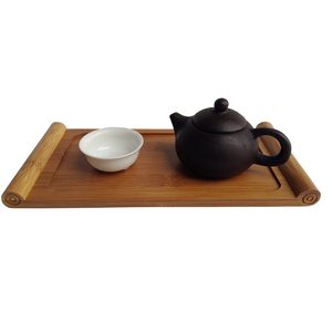 Xilu Bamboo <b>Tea</b> Tray Rectangular Solid Wood Mini <b>Tea</b> <b>Set</b> For Dry Brewing Japanese Style Durable - Product Image 1