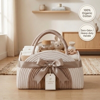 Panier de rangement pour couches en corde de coton écologique, tissé arc-en-ciel, pour la chambre de bébé, cadeau de naissance
