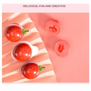 4D 과일 모양 딸기 구미 부드러운 젤리 캔디 충전 시럽 딸기 맛 잼 내부