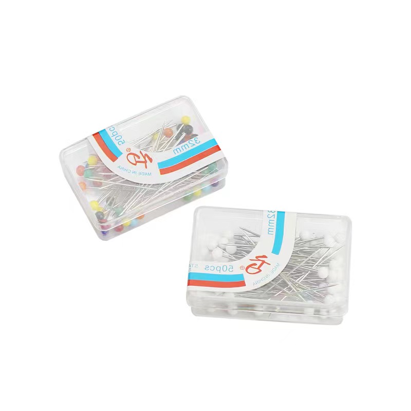 Горячая Распродажа 32 мм 50 шт. красочные декоративные стеклянные булавки красочные стеклянные булавки