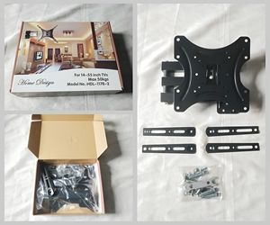 Support mural pour téléviseur à mouvement complet, bras articulé 180 °   Rotation ±15 °   Support inclinable 50 kg pour téléviseur 14-55 pouces, <span class=keywords><strong>VESA</strong></span> <span class=keywords><strong>400x400</strong></span>, directement de l'usine, en stock - Product Image 4