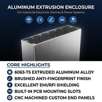 Kit complet de boîtier en aluminium brossé avec accessoires pour projets électroniques DIY, amplificateurs, alimentations et boîtiers de signalisation