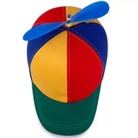 Gorra de béisbol deportiva Multicolor de 6 paneles para niños, sombrero de hélice de tela bordada, gorra de arcoíris de estilo urbano con ala curva, novedad