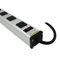Regleta de alimentación PDU con 11 tomas de CA, cable de extensión, protector contra sobretensiones y sobrecargas, para montaje en rack, gabinete o banco de trabajo