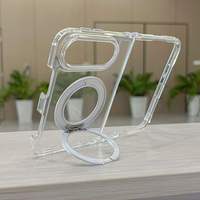 Étui pour iPhone 18 Fold avec support 360° magnétique, coque transparente brillante en PC rigide, protection magnétique pour iPhone 18 Ultra
